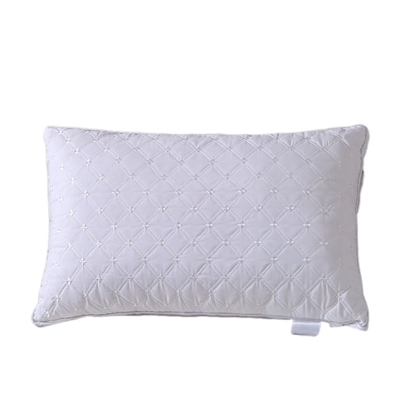 Decorative Lumbar Pillow,Contemporary Jacquard Oblong Cushion Geometric, Crystal Embroidery Pillow for Bed, Couch, Sofa, Modern Home Decor-Crystal Matrix(White)