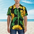 thumbnail image 4 of Haiem Sunflower 1 Printed Hawaiian Shirt for Men - Men’s Casual Beach Summer Shirts - Stretch Fabric with Modern Fit-X-Large, 4 of 9