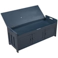 thumbnail image 5 of Bellemave Entryway Storage Bench with Cushion Seating, Shoe Bench with Cabinet and Shelves, Wooden End of Bed Bench for Bedroom/Living Room/Entryway/Foyer/Hallway (Antique Navy), 5 of 11