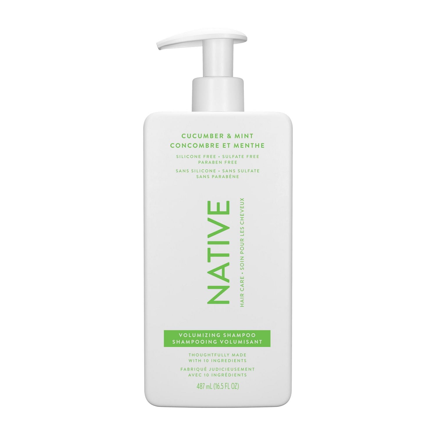 Shampooing volumisant Native Concombre et menthe, sans sulfate, sans parabènes 487 ml