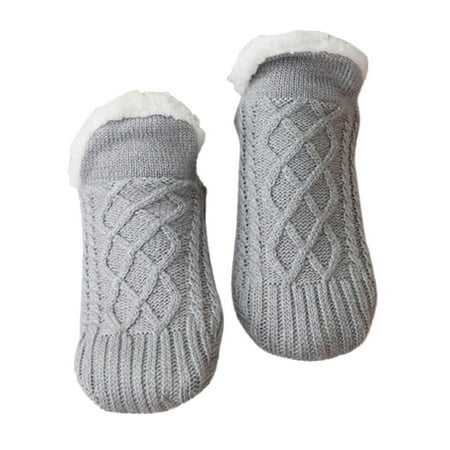 

Indoor Floor Non-Slip Thermal Socks Woven And Velvet Indoor Socks Slippers Thermal Slipper Socks For Women