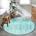 thumbnail image 3 of Round Rug 3.3Ft Washable Non-Slip, Turquoise Circle Area Rugs for Living Room Bedroom, Modern Abstract Art Ombre Striped Indoor Floor Mats Carpet Runner for Home Decor Aesthetic, 3 of 8