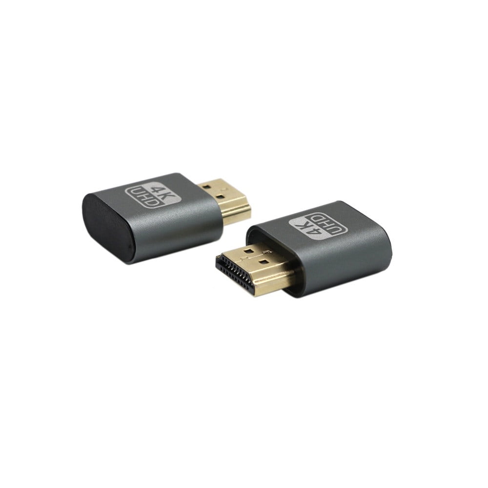 TOTOT 2-Pack VGA Virtual Display Adapter HDMI Dummy Plug Video Card Headless Ghost Display Emulator for Miner Mining Gold