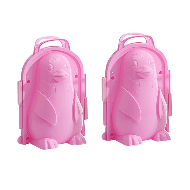 PVCS 2Pcs Cartoon-Penguin Snowball Maker Clip Tool Kids Toy for Winter Outdoor Sports