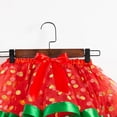 thumbnail image 5 of VNKIDY Girls Skirts Kids Polka Dot Tutu Skirt Layered Tulle With Satin Bow Decor Ruffled Hem For Party Dance Performance Wear Classic Bottoms Red 5-8 Years, 5 of 6