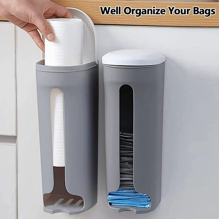 1pcs Trash Bag Holder for Kitchen Cupboard Kitchen Plastic Bag Trash Bin  Garbage Bags Storage Rack Space Saving Garbage Hook Kitchen Organize