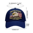 thumbnail image 3 of Lksixu 250 Anniversary USA Hat, 1776-2026 Year Bald Eagle & Flag Patriot Baseball Cap, Adjustable Retro Commemorative United States Trucker Hats America 250th Anniversary Hat for Men Women, 3 of 8
