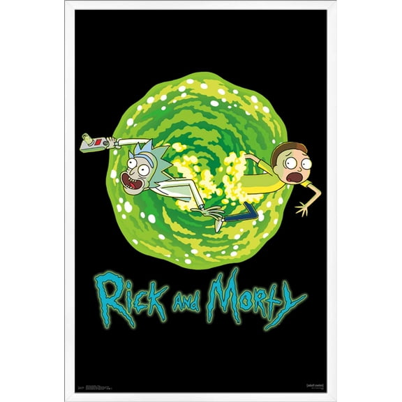 Rick And Morty - Portal Wall Poster, 22.375" x 34", Framed