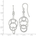 thumbnail image 5 of 925 Sterling Silver Polished Circles Shepherd Hook Earrings, 5 of 6