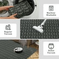 thumbnail image 6 of FairOnly Black 5'x7'Contemporary Non Slip Area Rug for Bedroom Stain Resistant Low Pile Herringbone Pattern Soft Floor Rug for Living Room Kitchen, 6 of 7