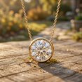thumbnail image 4 of Rosec Jewels Lab Created Diamond Necklace for Women (4 Carat, E-VS1 Quality) - IGI Certified - Ready to Gift with Jewelry Box, 14K Yellow Gold, 4 of 5
