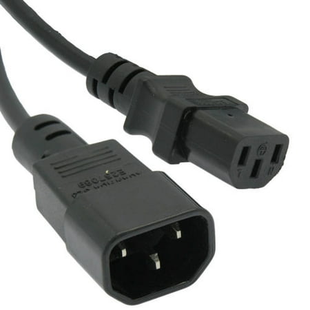 - Digital Kynect 6ft Power Extension Cord, Black, C13 to C14, 18AWG