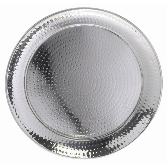 HUBERT® Serving Tray with Hammered Finish Round - 18 1/2" Dia