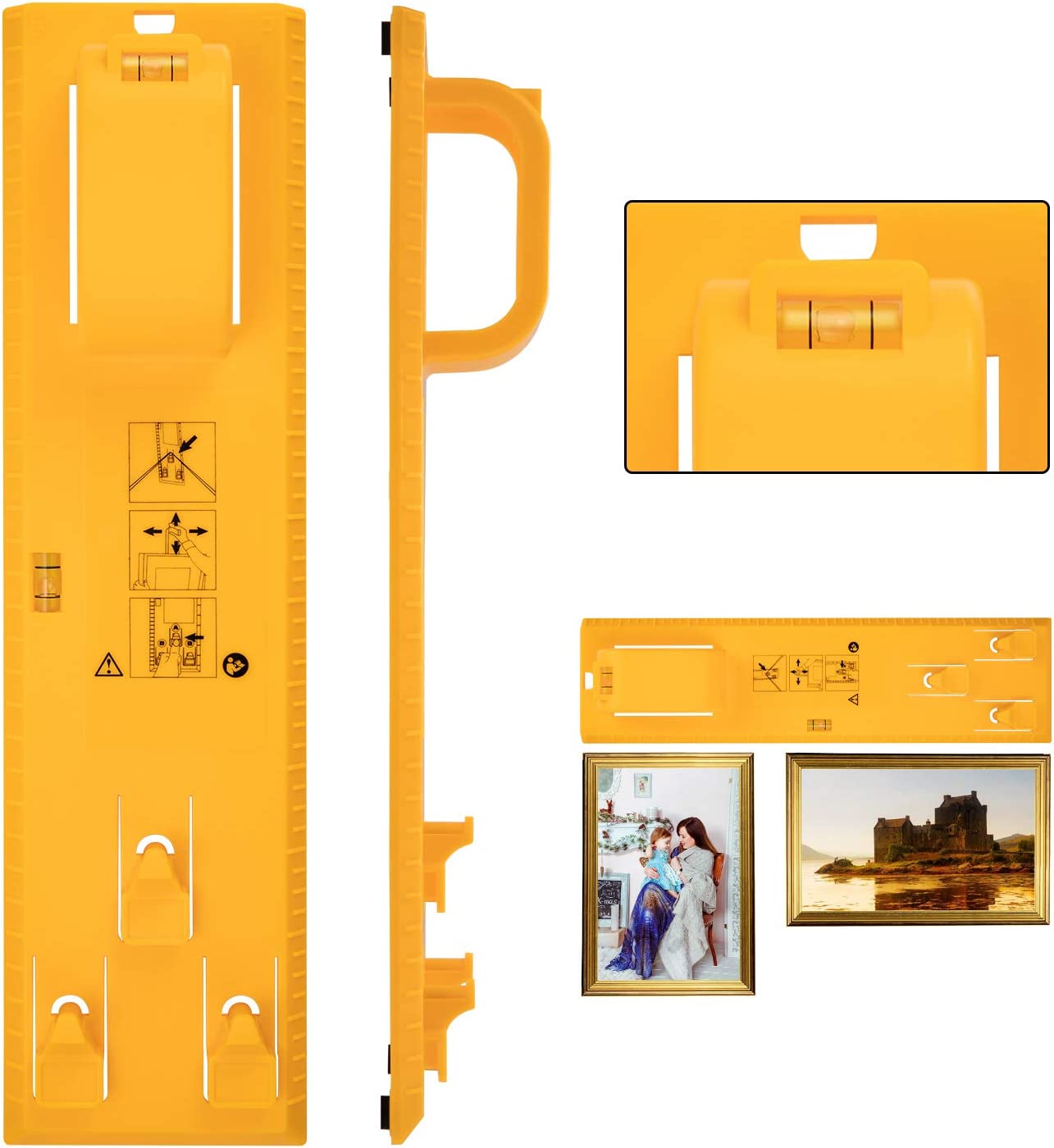 Picture Frame Hanging Kit, Portable Picture Frame Level Ruler