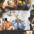 thumbnail image 6 of Thanksgiving Pumpkins Placemats Set of 8 Fall Leaves Flowers Heat Insulated Linen Place Mats, Washable Stain-Proof Table Mats for Dining Tables Holiday Decor 13x19inch, 6 of 9