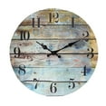 thumbnail image 5 of Tnobhg 10-Inch Round Wood Wall Clock Vintage Rustic Non Ticking Silent Battery Operated Living Room Bedroom Indoor Digital Analog Clock Home Decoration Birthday Gift, 5 of 8