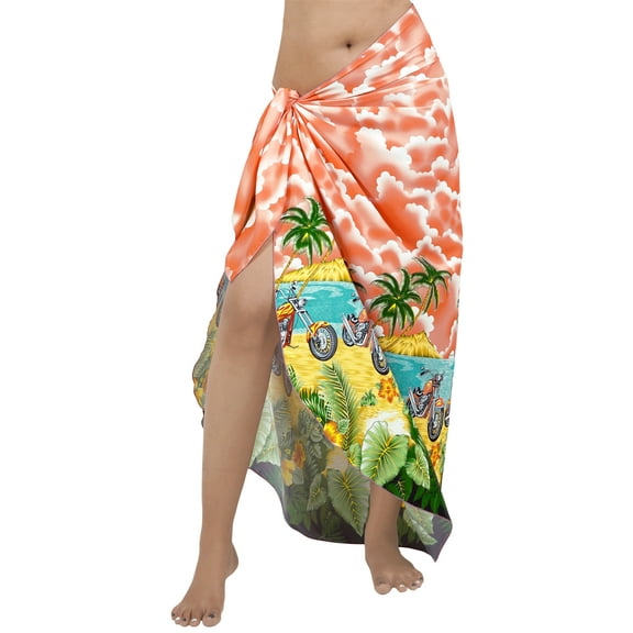 HAPPY BAY Women's Sarong Coverups Pareo Swimwear Swim Beachwear Vacation Long Summer Bikinis Skirt Beach Cover up Wraps for Women One Size Strawberry, Beach