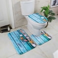 thumbnail image 3 of Marine Flannel 3D Printed Toilet Floor Mat Non Absorbent Carpet for Bathroom and Door Entrance, 3 of 6