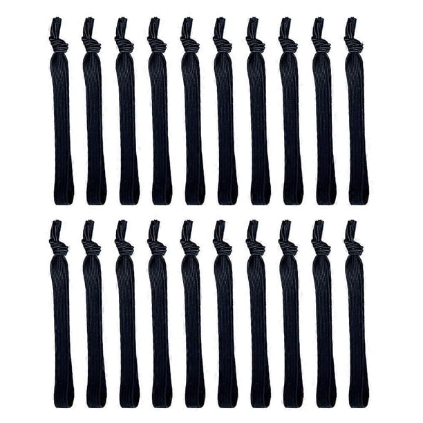 Hair Ties for Men 20Pcs Black Versatile Use High Elastic Rubber Bands Elastic Hair Rings