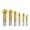 Gold, variant on 6Pcs Chamfering End Mill Tool High Speed Steel Titanium-Coated 3 Flute 90 Degree Countersink Drill Bit Set