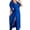 Blue, variant on Women's Flutter Sleeve Surplice Tie Waist Dress Ruched Slit Detail Comfortable Elegant Everyday Wear 100% polyester