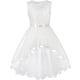thumbnail image 1 of Vestido de Niña de Flores Blanco Hueso con Cinturón para Boda Fiesta Dama de Honor 4, 1 of 10