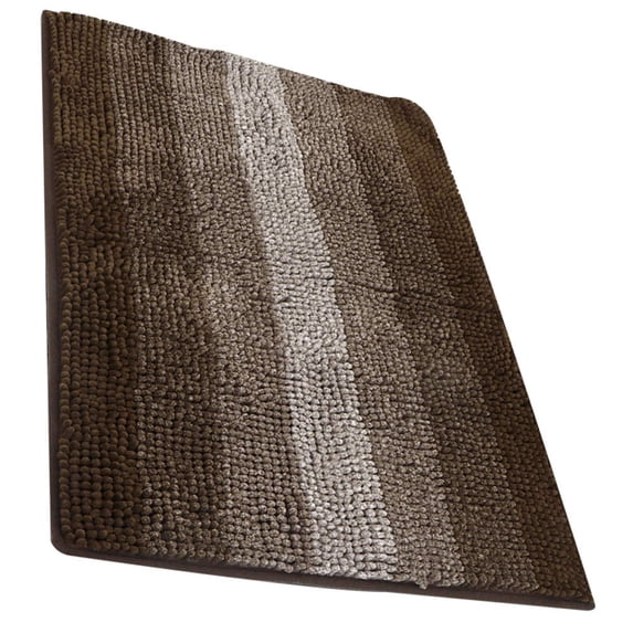 Door Mat, Not-skid Striped Bathroom Rug Entrance Welcome Carpet Home Decoration Accessories, Striped Floor Mat Entrance Carpet, Brown, 50 x 80cm