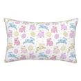 thumbnail image 1 of Balery Easter Colorful Rabbit Funda de Cojín Estampada, Regalos para Mujeres, Regalos de Amor para Ella, Regalos para Novia o Esposa, Funda de Almohada-14"x20", 1 of 6
