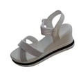 thumbnail image 6 of ssuyfkrb Womens Wedge Sandals,Platform Sandals,Womens Sandals,Open Toe,Peep Toe,Vacation,Casual,White,Free Size, 6 of 9