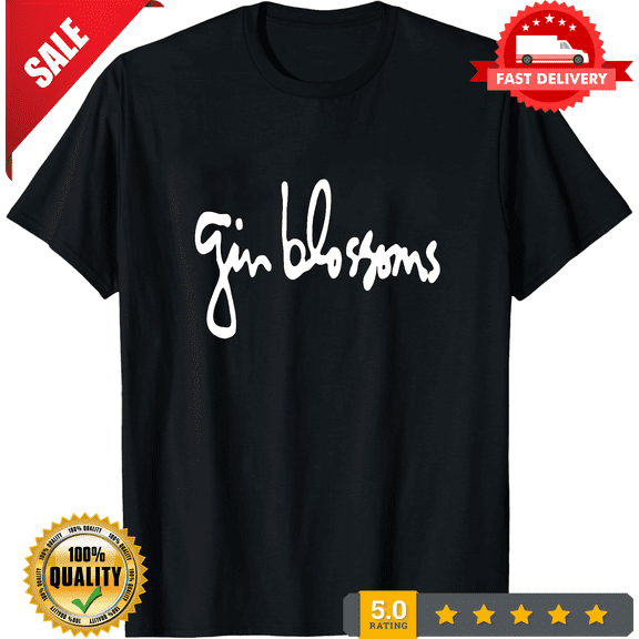 Gin BLOSSOMS T-SHIRT sizes S M L XL XXL colours Black, White, NEW TRENDING ITEM-TH82973