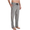 thumbnail image 2 of Hanes Mens Big & Tall Knit Sleep Adult Male Lounge Pajama Pants Grey 6X, 2 of 3