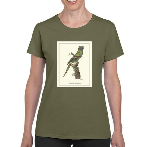 Solstitial Parrakeet T-Shirt Women -Sydenham Edwards Designs, Female Small