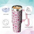thumbnail image 4 of 40oz Breast Women Cancer Awareness Tumbler with Handle and straw for Women, Pink Ribbon Stainless Steel Insulated Cup, Coffee Mug Water Bottle,Gift for Patients Survivor, 4 of 6