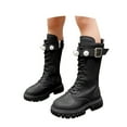 thumbnail image 3 of lnmuld Boots for Girls Stylish Girls High Top Ankle Winter Boots with Elegant Pearl Buckle Design for Youth Casual and Dress Occasions Size:5-5.5 Years, 3 of 9