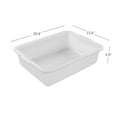 thumbnail image 5 of 23 L Plastic Rectangle Large Bus Box, White Large Commercial Bus Tub, 4-Pack, 5 of 7