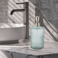 thumbnail image 6 of 1 Pc Simple Cylindrical Soap Pump Dispenser for Bath 500ml Blue Silver Tone, 6 of 6