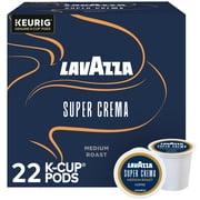 Lavazza, Super Crema Medium Espresso Roast K-Cup Coffee Pods, 22 Count
