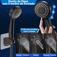 thumbnail image 3 of Combo de cabezal de ducha de lluvia de alta presión de 6 "/ ducha de mano, con manguera de 1,5 metros y cabezal giratorio ajustable, 3 of 8