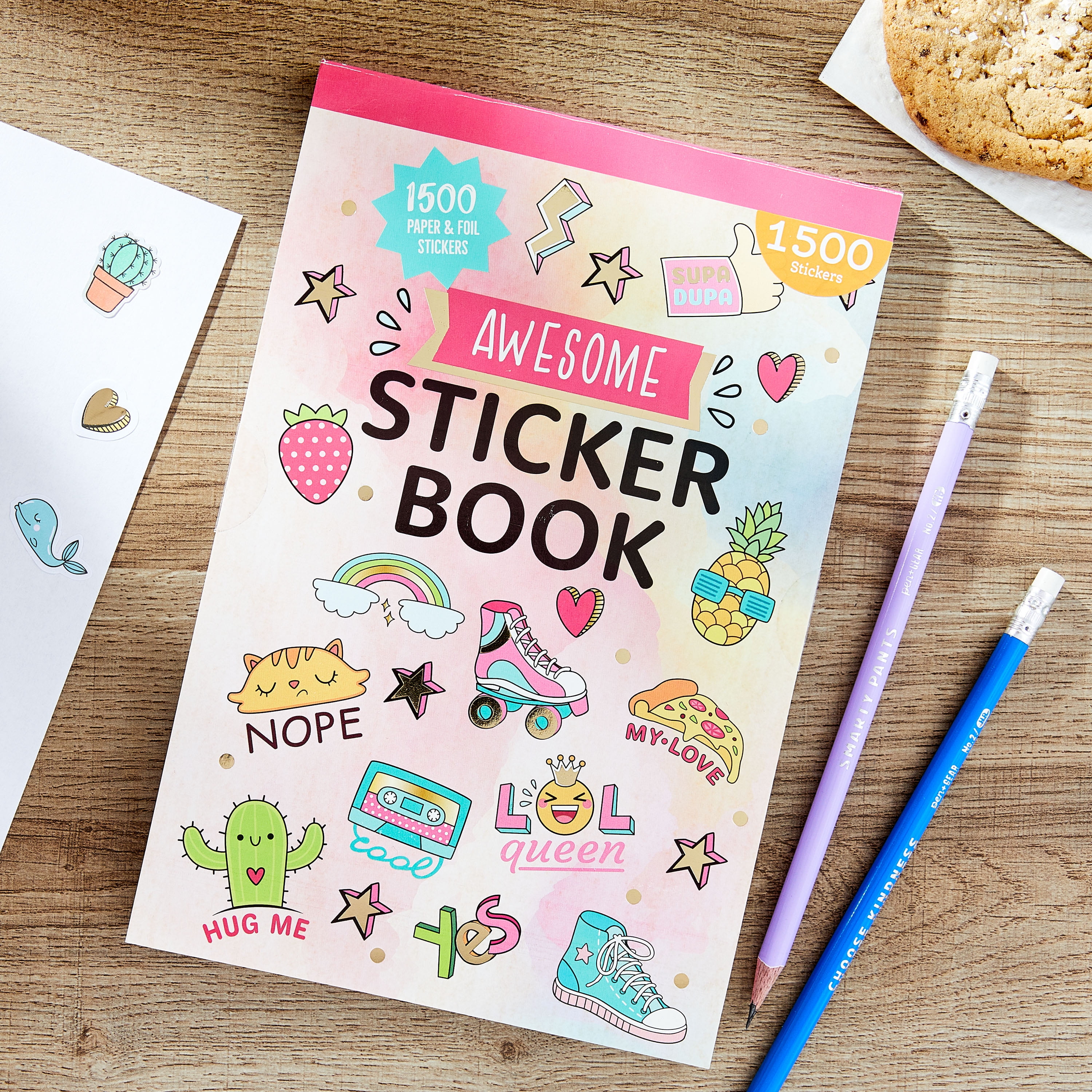 Pen+Gear Awesome Sticker Book, Multicolor, Paper, 40 Sheets