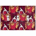 thumbnail image 1 of Metal Light Switch Plate Cover Elegant Woman Rhombus Burgundy Damask DAM083, 1 of 13