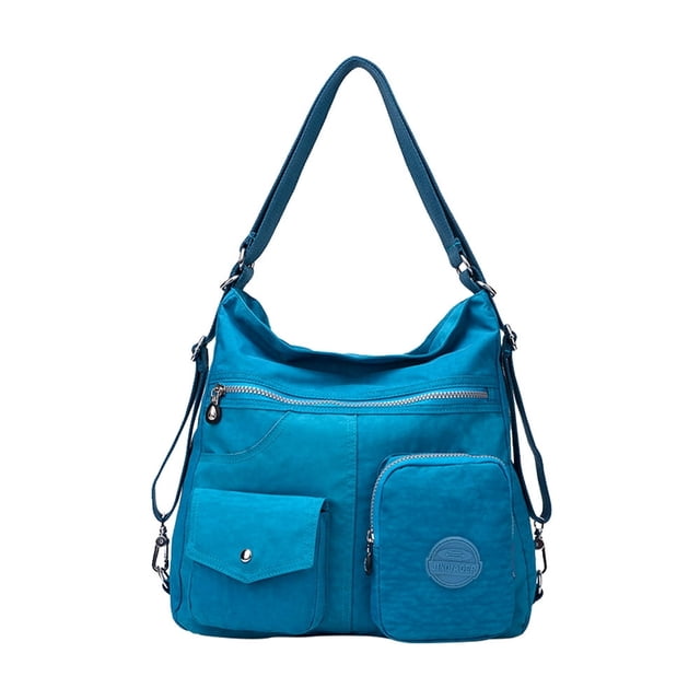 MesaSe Women Backpack Multifunctional Female Handbags Portable for Work (Light Blue)