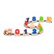thumbnail image 3 of Coches de juguete de madera Montessori Juguetes educativos Durable Colorido para la interacción número de 12 secciones Hugo tren juguetes, 3 of 7
