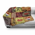thumbnail image 3 of Modern Soft Flannel Fleece Throw Blanket, Collage Print Colorful Hearts Eiffel Tower French Flag and Paris Lettering, Cozy Plush for Indoor and Outdoor Use, 50" x 60", Multicolor, by Ambesonne, 3 of 6