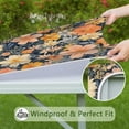 thumbnail image 6 of Pioneer Flower Floral Print Pattern Square Fitted Tablecloth with Elastic Edge,Square Table Cover,Washable Elastic Table Cover for Home Kitchen Party Decor 34"x34", 6 of 6