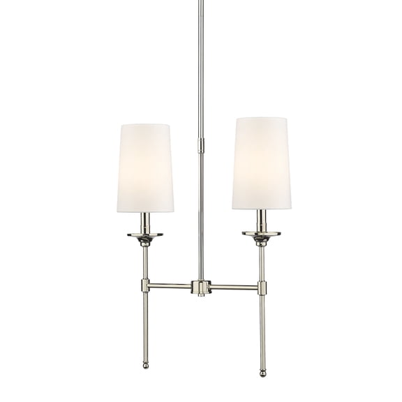 2 Light Chandelier In Transitional Style-24 Inches Tall And 5.5 Inches Wide Z-Lite 3033-2L-Pn