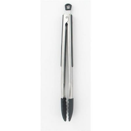 

Black & Silver Silicone & Stainless Steel Tongs