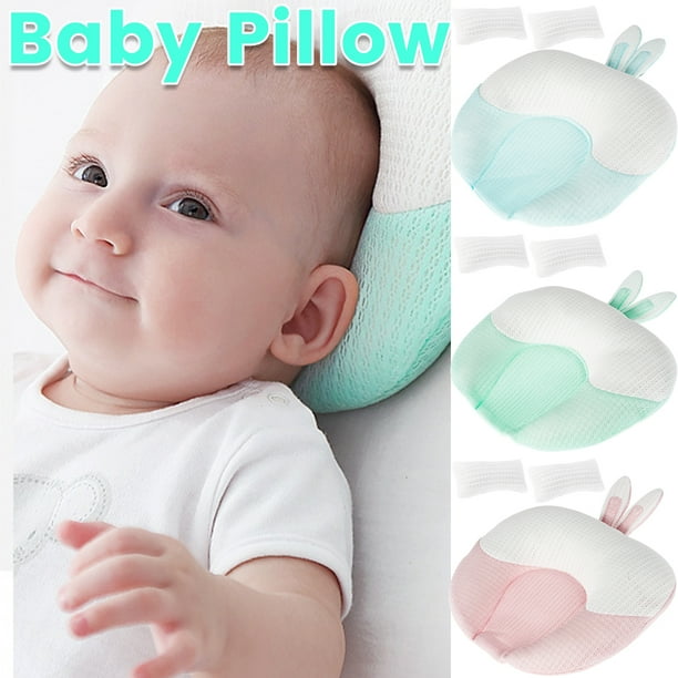 Almohada Para Bebe Soporte Para La Cabeza Y El Cuello Almohada En Forma De U Para Prevenir La Cabeza Plana Almohada Suave De Algodon Para Ninos Pequenos Con Columna Ajustable Muyoka Hogar