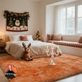 thumbnail image 5 of Jakolive 6x9 ft Tie-Dye Orange Fluffy Rug from Solid Shag Line，Ultra-Plush Area Rug Perfect for Kid's Rooms, Cloakrooms. Crafted for Snug Underfoot Feel & Stylish Room Accents, 5 of 8