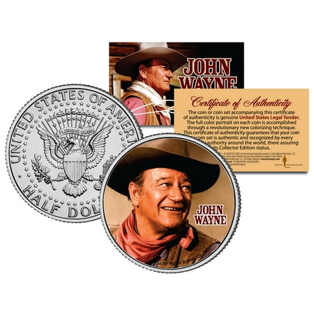 Kennedy Half Dollar Roll - JOHN WAYNE - MOVIE *Chisum* JFK Kennedy Half Dollar US Colorized Coin *LICENSED*