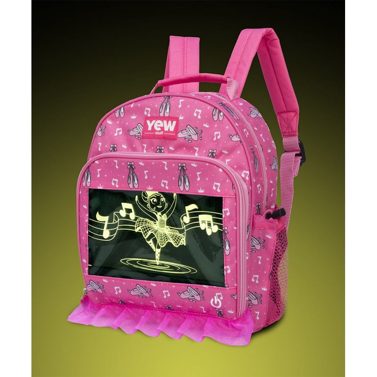 Yew Stuff POP Lights Light-up Preschool Backpack- Hot Pink Ballerina